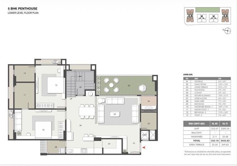 Floor Plan, godhavi 5 Bedroom 4835 Sq.Ft. Penthouse In Godhavi Ahmedabad 10736482