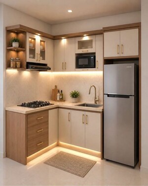 Kitchen in 1 BHK Apartment at Golden Tower, Sector 24 Taloja – for Rent