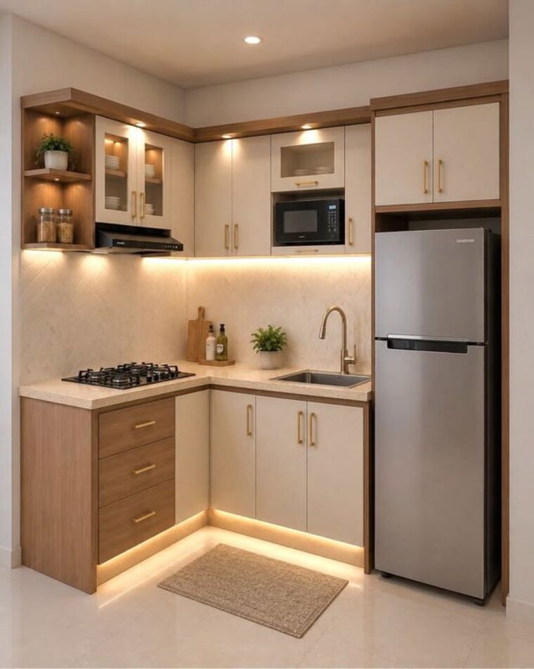 Kitchen, golden-tower 1 Bedroom 650 Sq.Ft. Apartment In Sector 24 Taloja Navi Mumbai 10736456