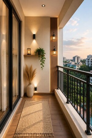 Balcony in 1 BHK Apartment at Golden Tower, Sector 24 Taloja – for Rent