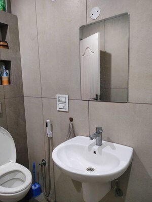 Bathroom in 3 BHK Apartment at Shiva Enclave Zirakpur, Patiala Road – for Rent