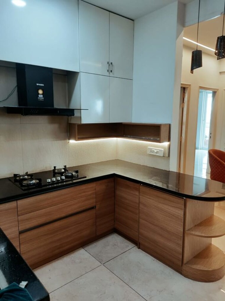 Kitchen, maya-green-lotus-saksham 3 Bedroom 1091 Sq.Ft. Apartment In International Airport Road Zirakpur 10736646
