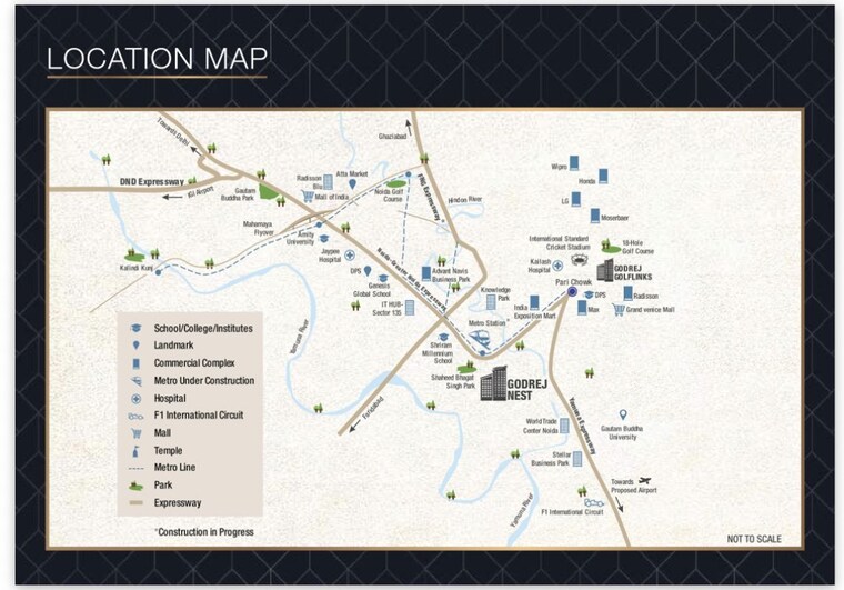 Map Location, godrej-nest 2 Bedroom 893 Sq.Ft. Apartment In Sector 150 Noida 10736774