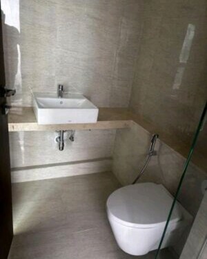 Bathroom in 3 BHK Apartment at Sheth Auris Serenity Tower 3, Malad West – for Sale
