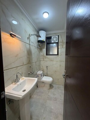 Bathroom in 2 BHK Builder Floor at Chattarpur – for Rent