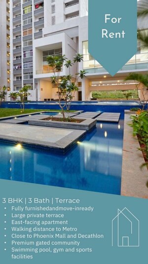 3 BHK Apartment For Rent in Rohan Avriti, Whitefield
