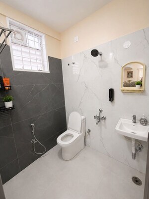 Bathroom in 2 BHK Apartment at Sapthagiri Sampada, Hoskote – for Rent