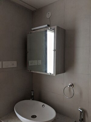 Bathroom in 3.5 BHK Apartment at Bhartiya Nikoo Homes, Thanisandra Main Road – for Rent