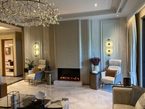 Living Room in 4 BHK Apartment at Aerocity – for Sale