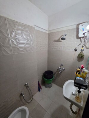 Bathroom in 1 BHK Apartment at DGS Sheetal Tapovan, Malad East – for Rent