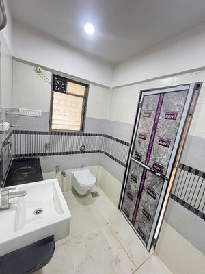 Attached Bathroom in 3 BHK Apartment at Bharat Shiv Sai Paradise, Majiwada – for Rent