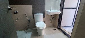 Bathroom in 2 BHK Apartment at Akshar Alvario, Seawoods – for Rent