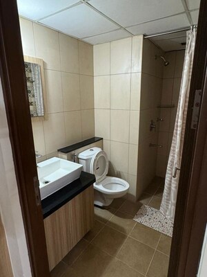 Bathroom in 1 RK Apartment at Brigade Cornerstone Utopia, Varthur – for Rent