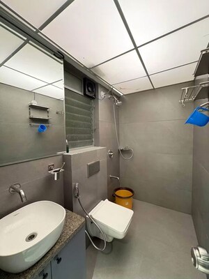 Bathroom in 2 BHK Apartment at S Raheja Natraj, Khar West – for Rent