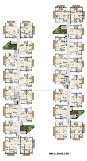 Floor Plan in 3 BHK Apartment at Om Sree Skypark, Kompally – for Sale