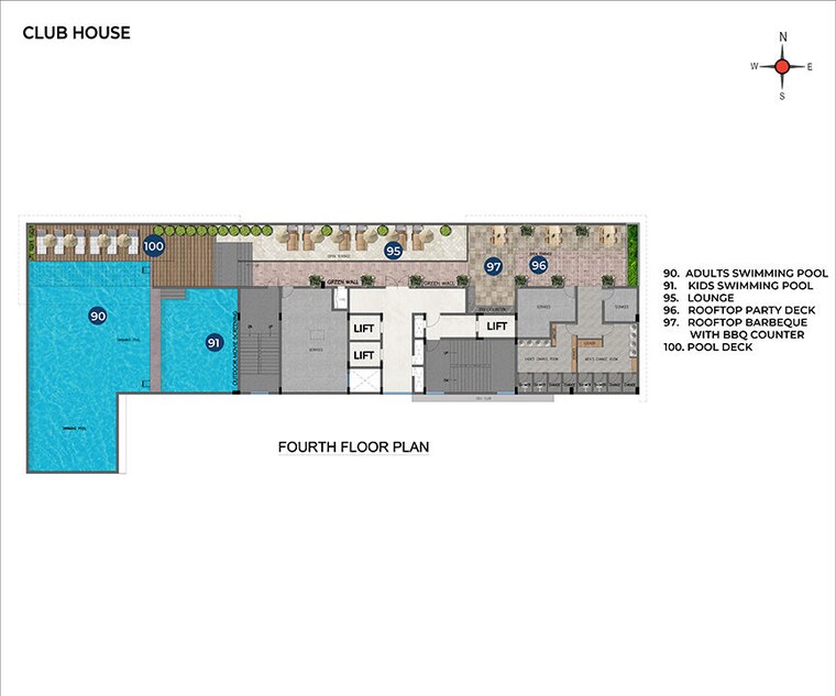 Swimming Pool, casagrand-evon 3 Bedroom 2146 Sq.Ft. Apartment In Kompally Hyderabad 10737850