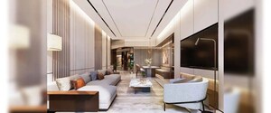 Living Room in 3 BHK Apartment at Godrej Five Gardens, Matunga East – for Sale