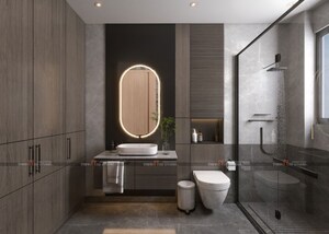 Bathroom in 3 BHK Apartment at Mittal Rajnagar Residency, Raj Nagar Extension – for Rent