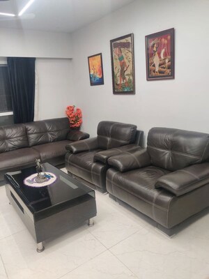 Living Room in 3 BHK Apartment at Elemental Earthwoods, Kokapet – for Rent