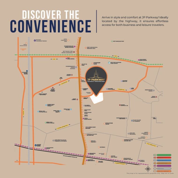 Map Location, jp-parkway 2 Bedroom 604 Sq.Ft. Apartment In Western Express Highway Mumbai 10738487