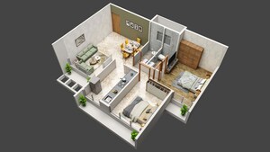 Floor Plan in 3 BHK Apartment at Neelkanth Darshan Kharghar, Kharghar Sector 34 – for Sale