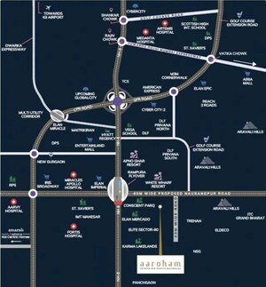 3 BHK Apartment – Map Location View at Ashiana Aaroham, Sector 80 - for Sale