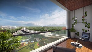 Balcony in 3 BHK Apartment at Ishaan The Element, Siddharth Vihar – for Sale