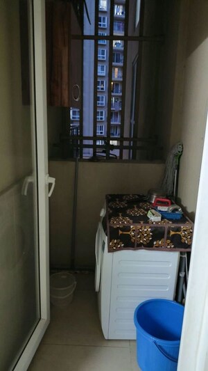 Balcony in 2 BHK Apartment at Bhartiya Nikoo Homes Phase 2, Thanisandra Main Road – for Rent