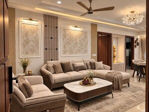 Living Room in 3 BHK Apartment at Vishveshvariya Nagar – for Sale