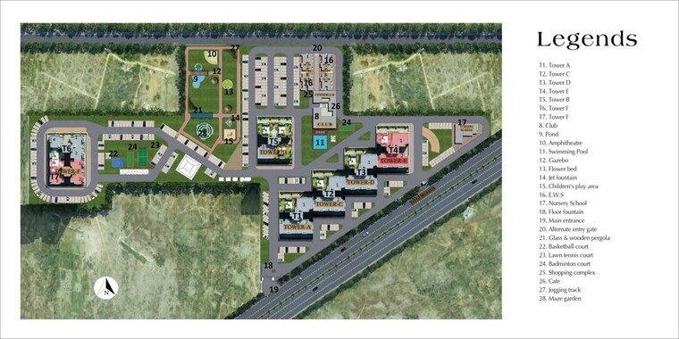 Master Plan, pareena-coban-residences 2 Bedroom 1550 Sq.Ft. Apartment In Sector 99a Gurgaon 10739533