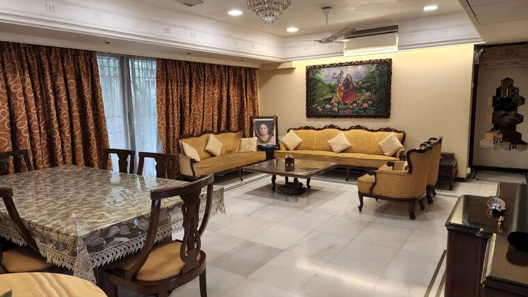Living Room, juhu 4 Bedroom 1600 Sq.Ft. Apartment In Juhu Mumbai 10739590