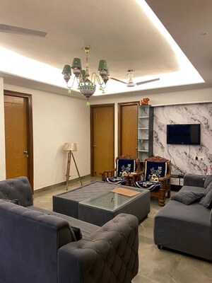 Living Room in 3 BHK Apartment at Malviya Nagar – for Rent