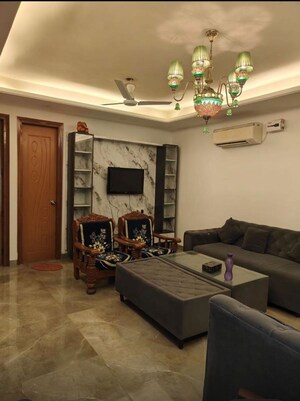 Living Room in 3 BHK Apartment at Malviya Nagar – for Rent