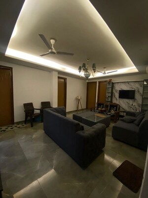 Living Room in 3 BHK Apartment at Malviya Nagar – for Rent