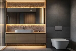 Attached Bathroom in 4 BHK Builder Floor at Janakpuri – for Sale