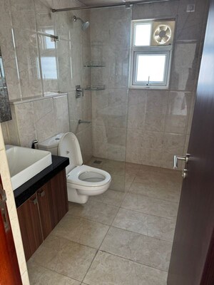 Bathroom in 3 BHK Apartment at Prestige Deja Vu, Pulikeshi Nagar – for Rent