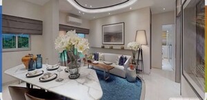 Living Room in 1 BHK Apartment at Lodha Amara, Kolshet Road – for Rent