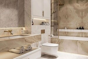 Bathroom in 4 BHK Builder Floor at Janakpuri – for Sale