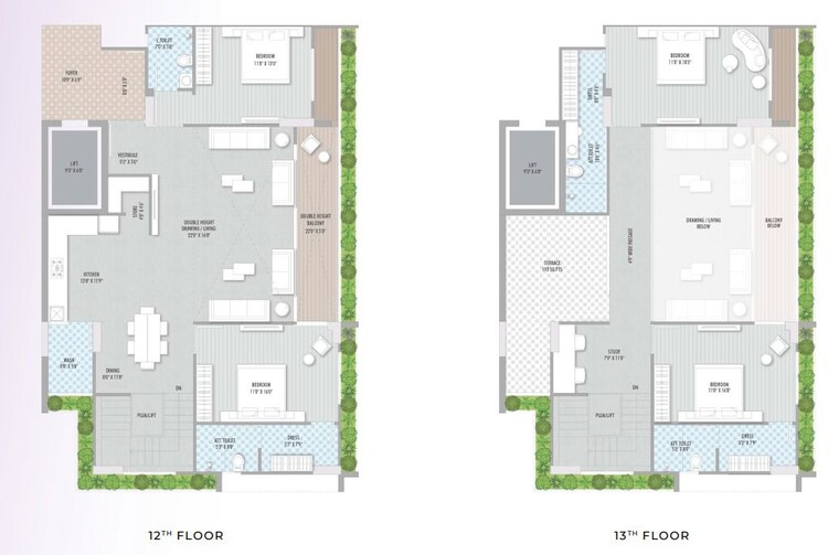 Floor Plan, gota 3 Bedroom 2655 Sq.Ft. Apartment In Gota Ahmedabad 10740100