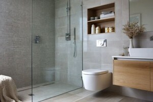 Bathroom in 4 BHK Builder Floor at Janakpuri – for Sale
