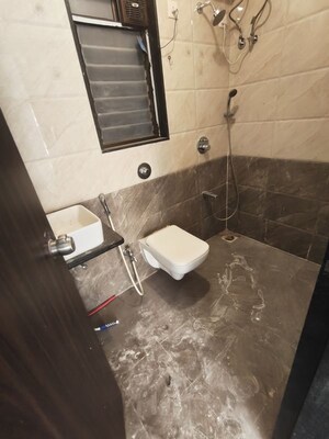Bathroom in 2 BHK Apartment at Sethia Kalpavruksh Heights, Kandivali West – for Rent