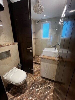 Bathroom in 3 BHK Builder Floor at Ansal Sushant Lok I, Sector 43 – for Rent
