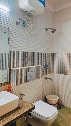 Bathroom in 2 BHK Builder Floor at Sushant Lok I – for Rent