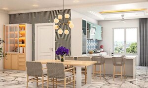 Kitchen in 3 BHK Apartment at Tata Serein, Pokhran Road No Two – for Sale