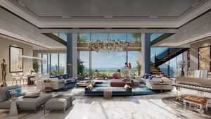 Living Room in 3 BHK Apartment at Piramal Mahalaxmi, Mahalaxmi – for Rent