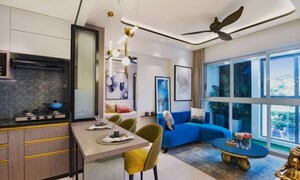 Living Room in 1 BHK Apartment at Lodha Amara Tower 44, Kolshet Road – for Rent