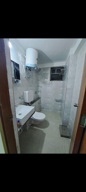 Bathroom in 3 BHK Apartment at Shivalik Sharda Park View, Shela – for Rent