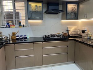 Kitchen in 3 BHK Apartment at Aparna Luxor Park, Kondapur – for Rent