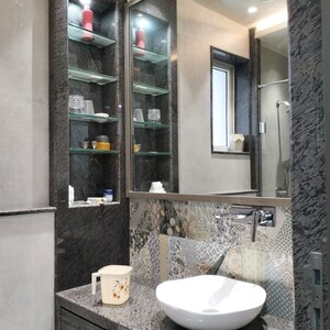 Bathroom in 1 BHK Apartment at Lodha Quality Home Tower 2, Majiwada – for Rent