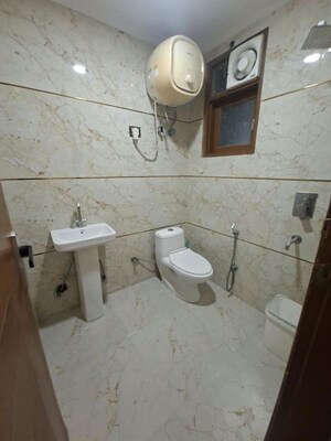 Bathroom in 2 BHK Builder Floor at Chattarpur – for Rent